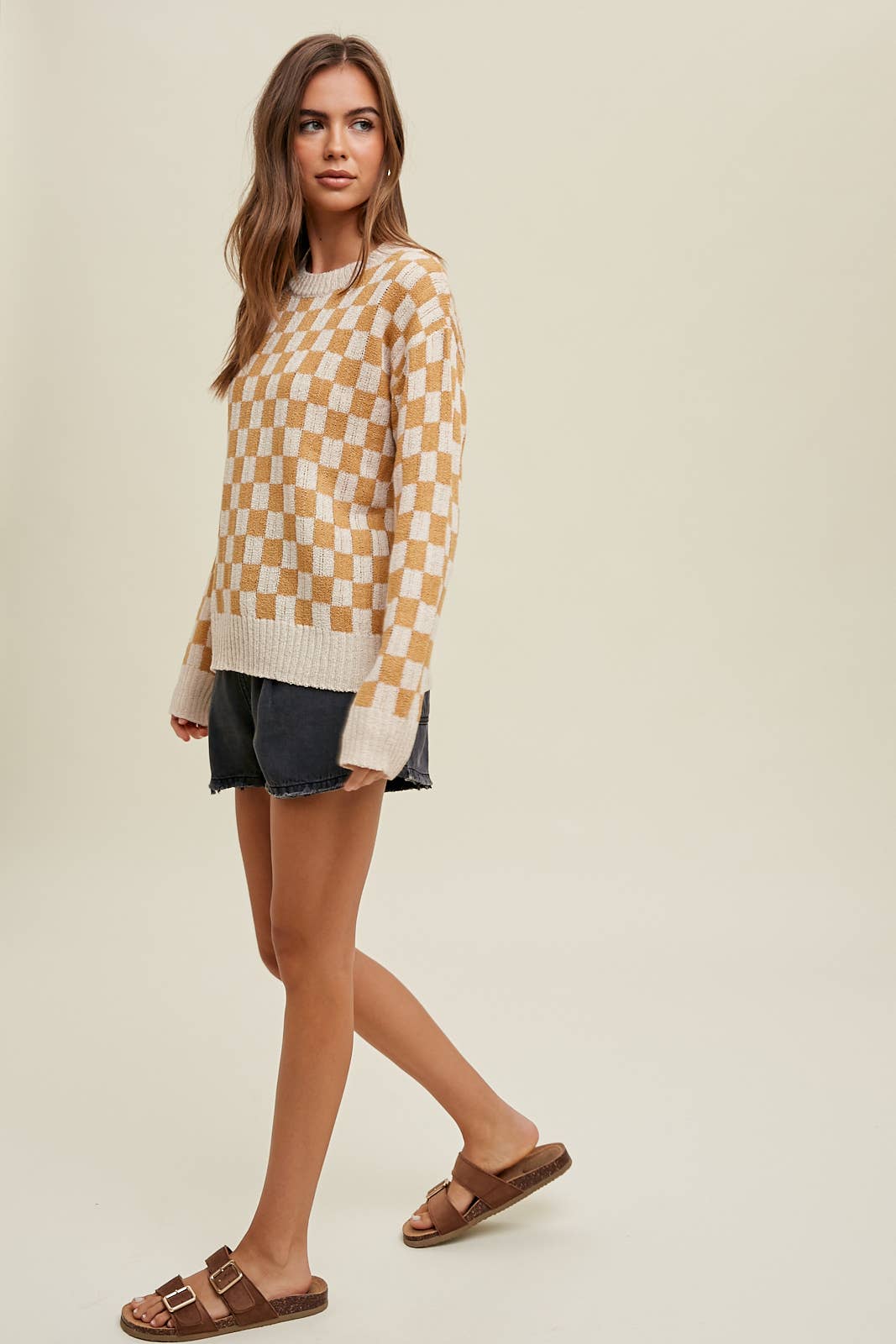 LIGHTWEIGHT CHECKERED PULLOVER