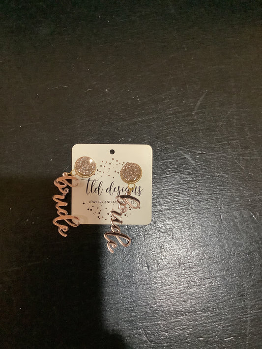 Rose gold bling bride