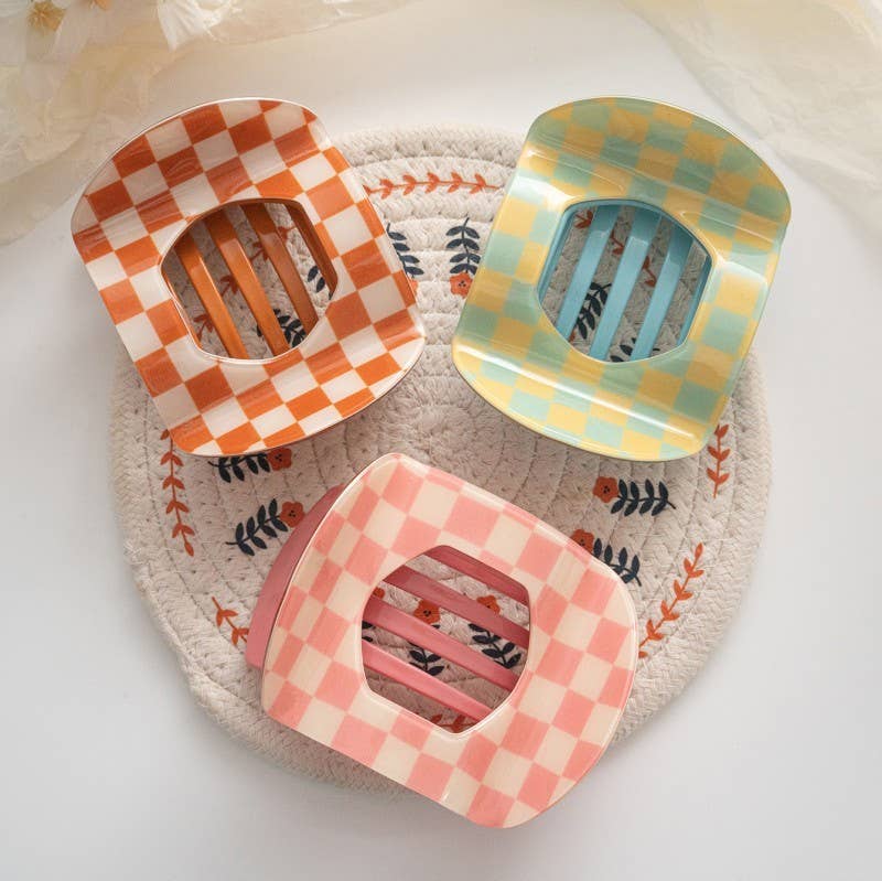 Jumbo Lay Flat Oval Hair Claw Clips Secure Styling