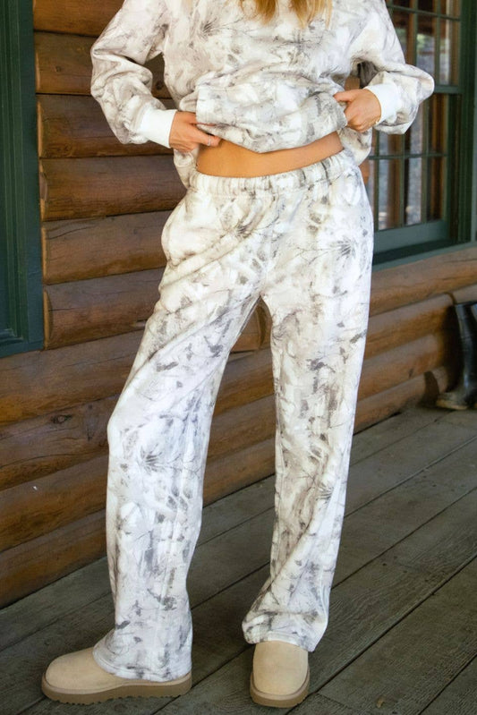 AVERY Light Woodland Camo Lounge Fleece Sweatpants