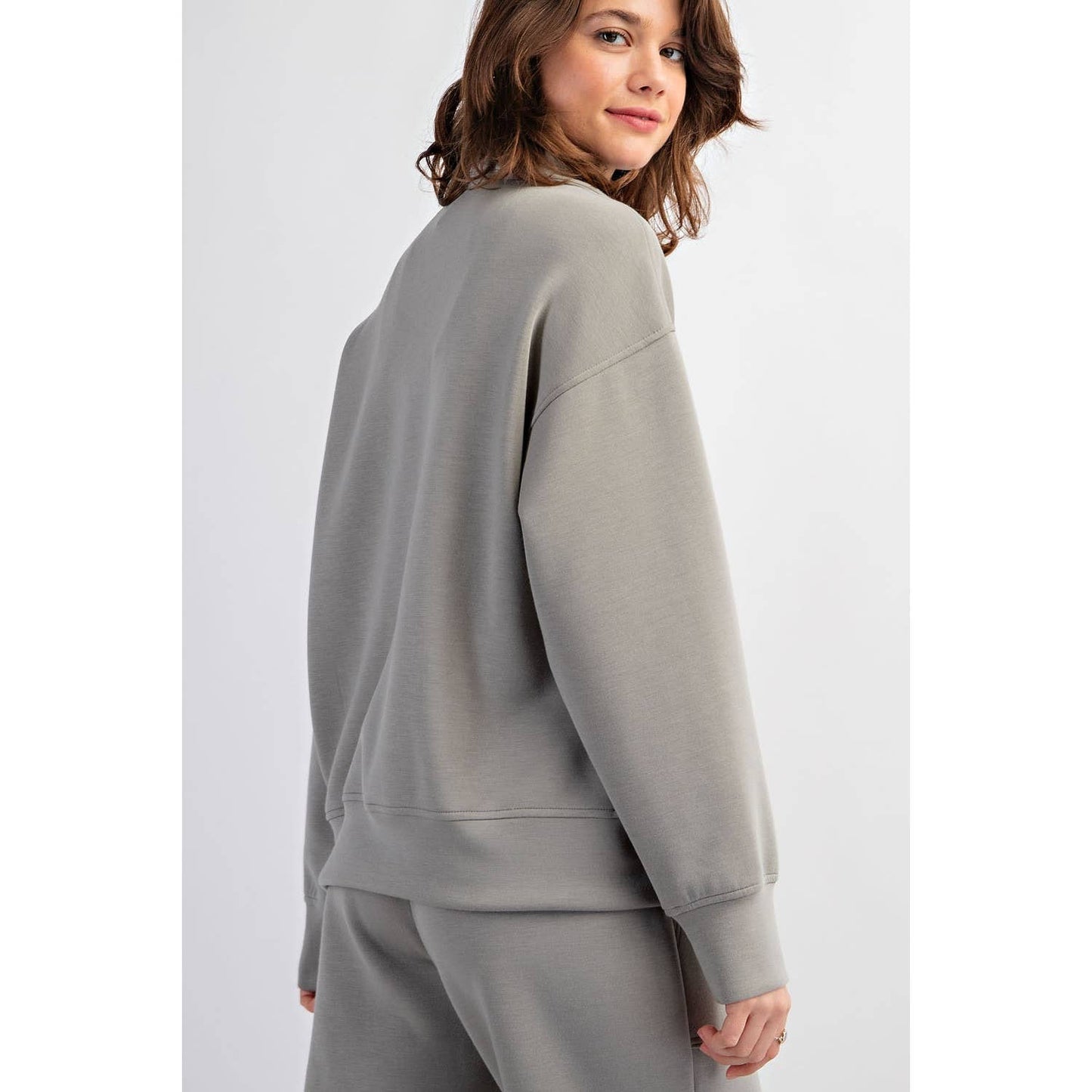 QUARTER ZIP FUNNEL NECK PULLOVER