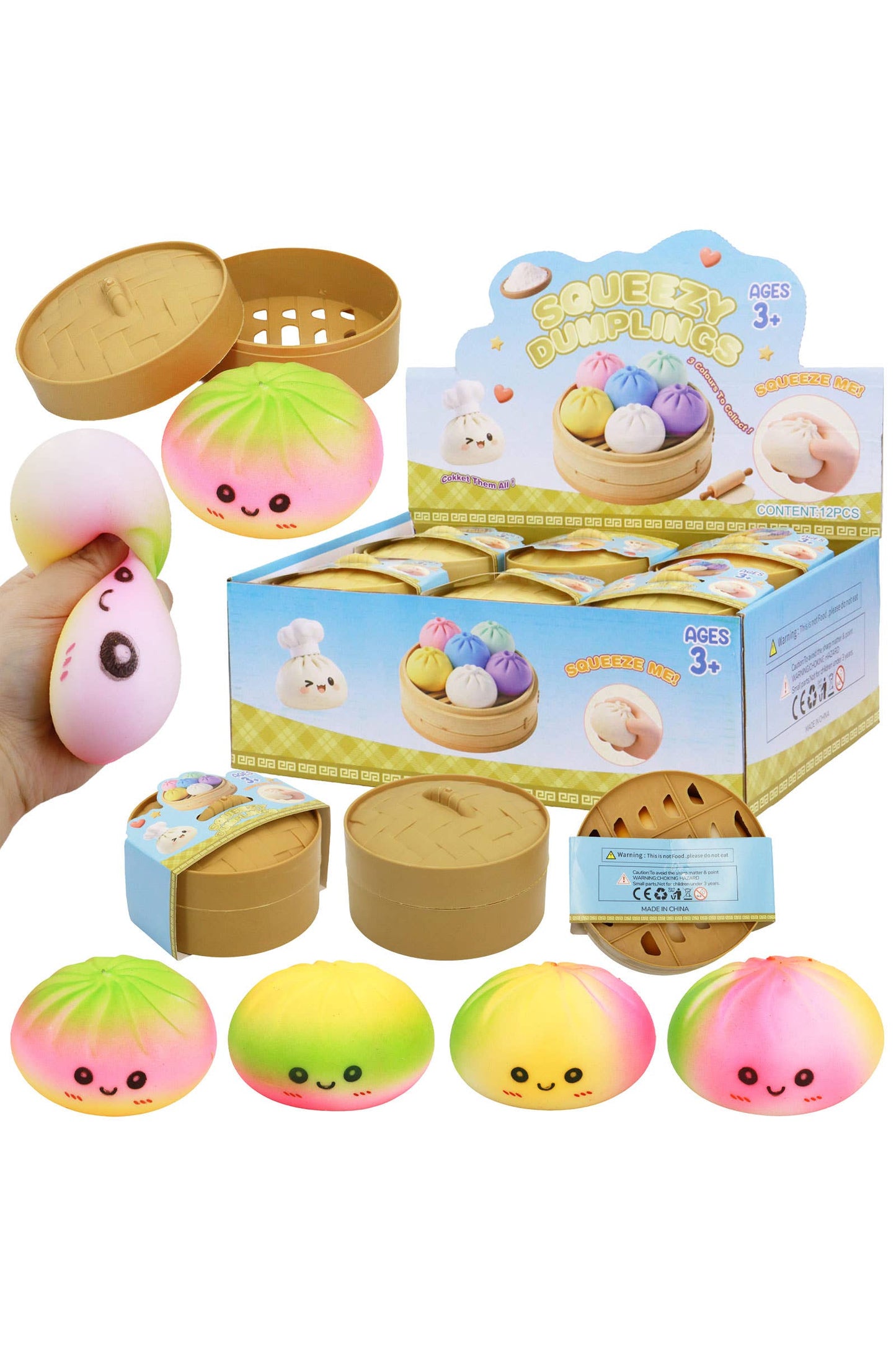 Rainbow Dumpling Soft Slime Filled Squishy