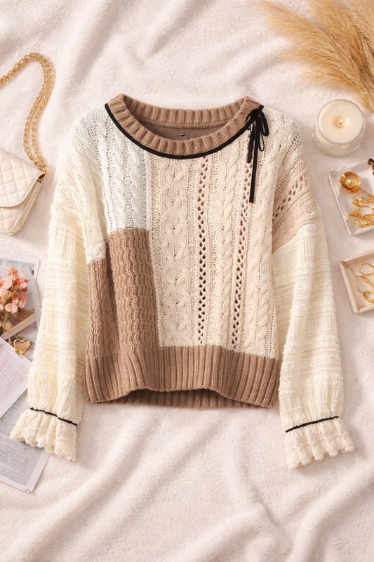 Lace Cropped Sweater