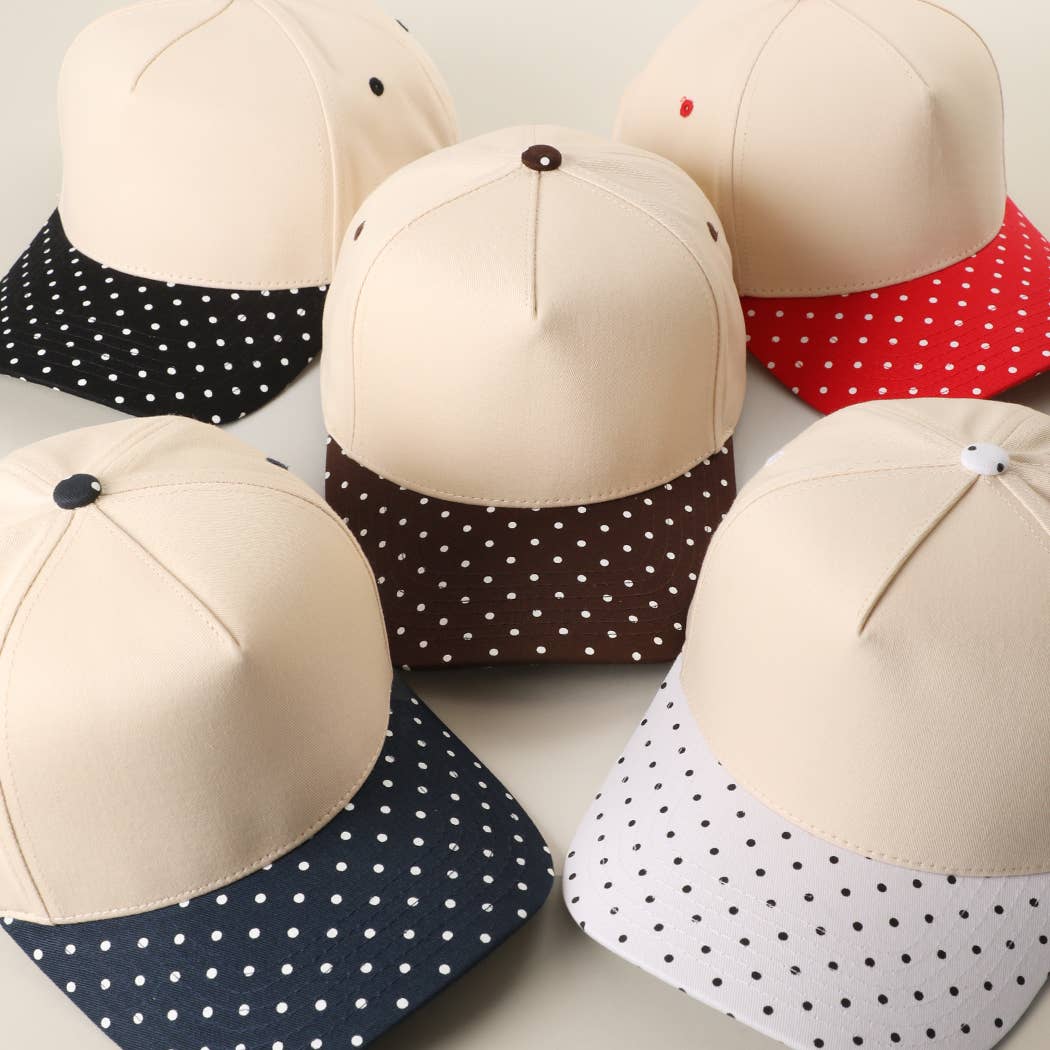 SMALL POLKA DOT Brim Two-Tone Trucker Hat