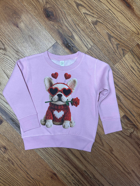Cupid Puppy Love Girls Sweatshirt