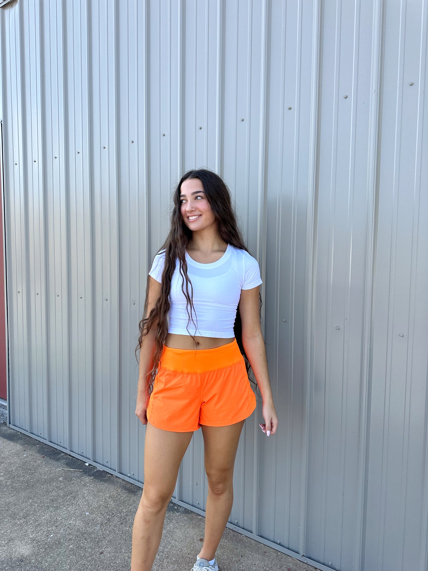 Bright Orange Active Shorts