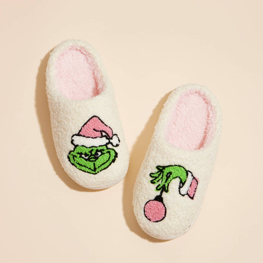 Christmas Grinch Slippers - Kids