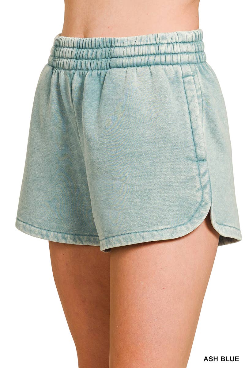 Acid Washed Dolphin Shorts