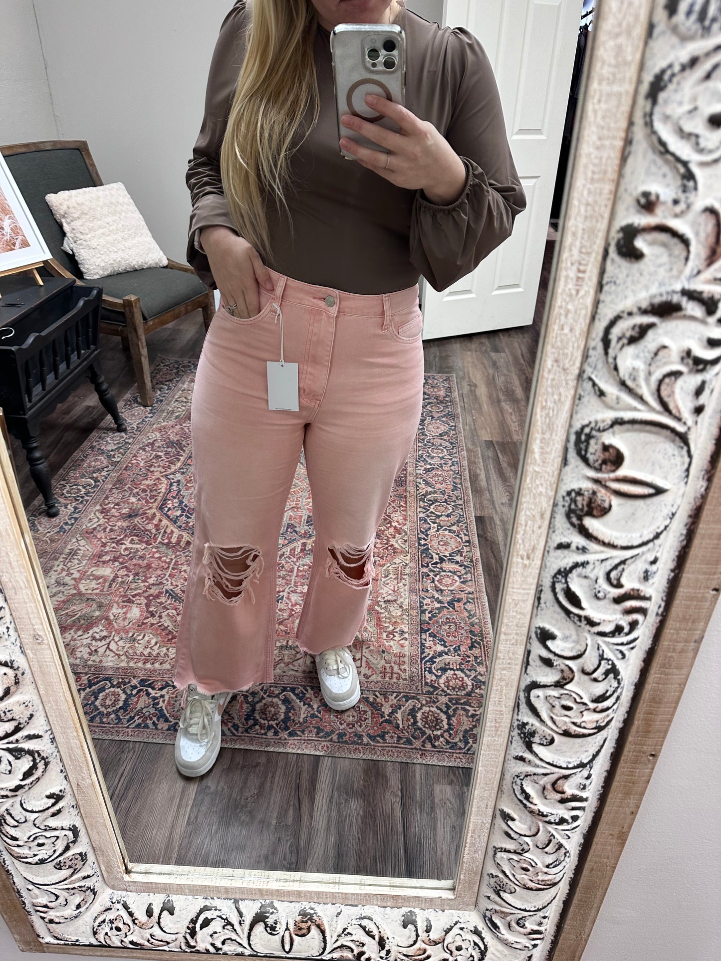 Vervet 90’s vintage pink jeans