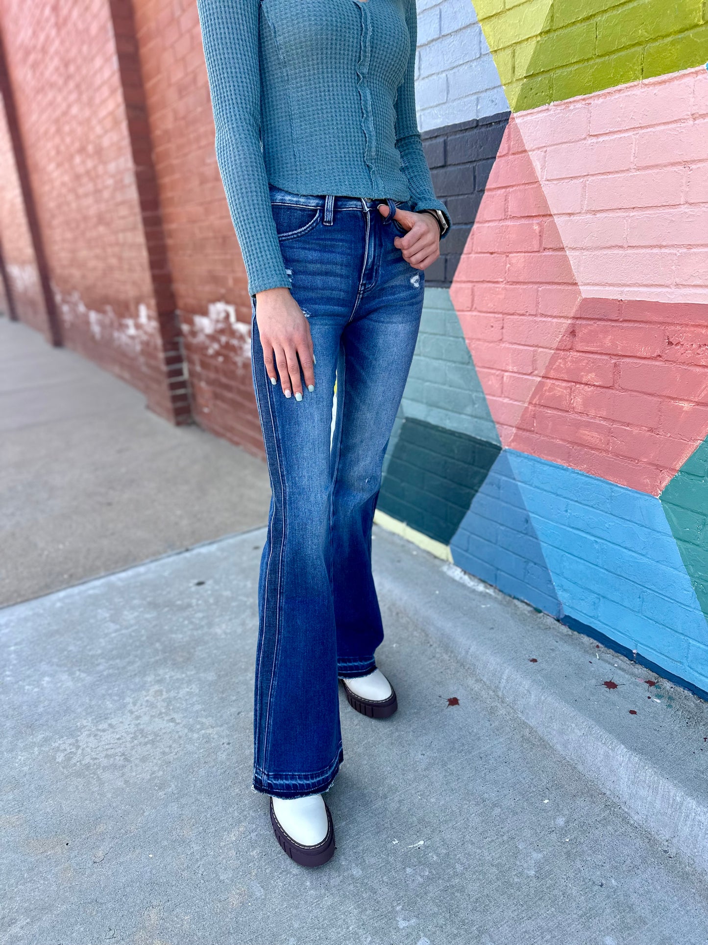 High Rise Flare Jeans