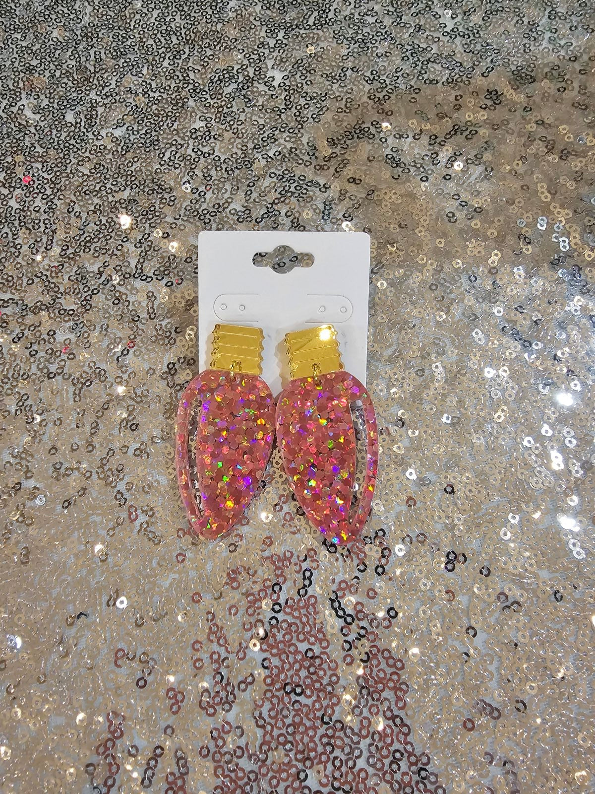 Christmas lights earring