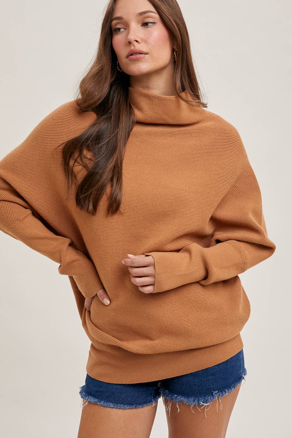 SLOUCH NECK DOLMAN PULLOVER