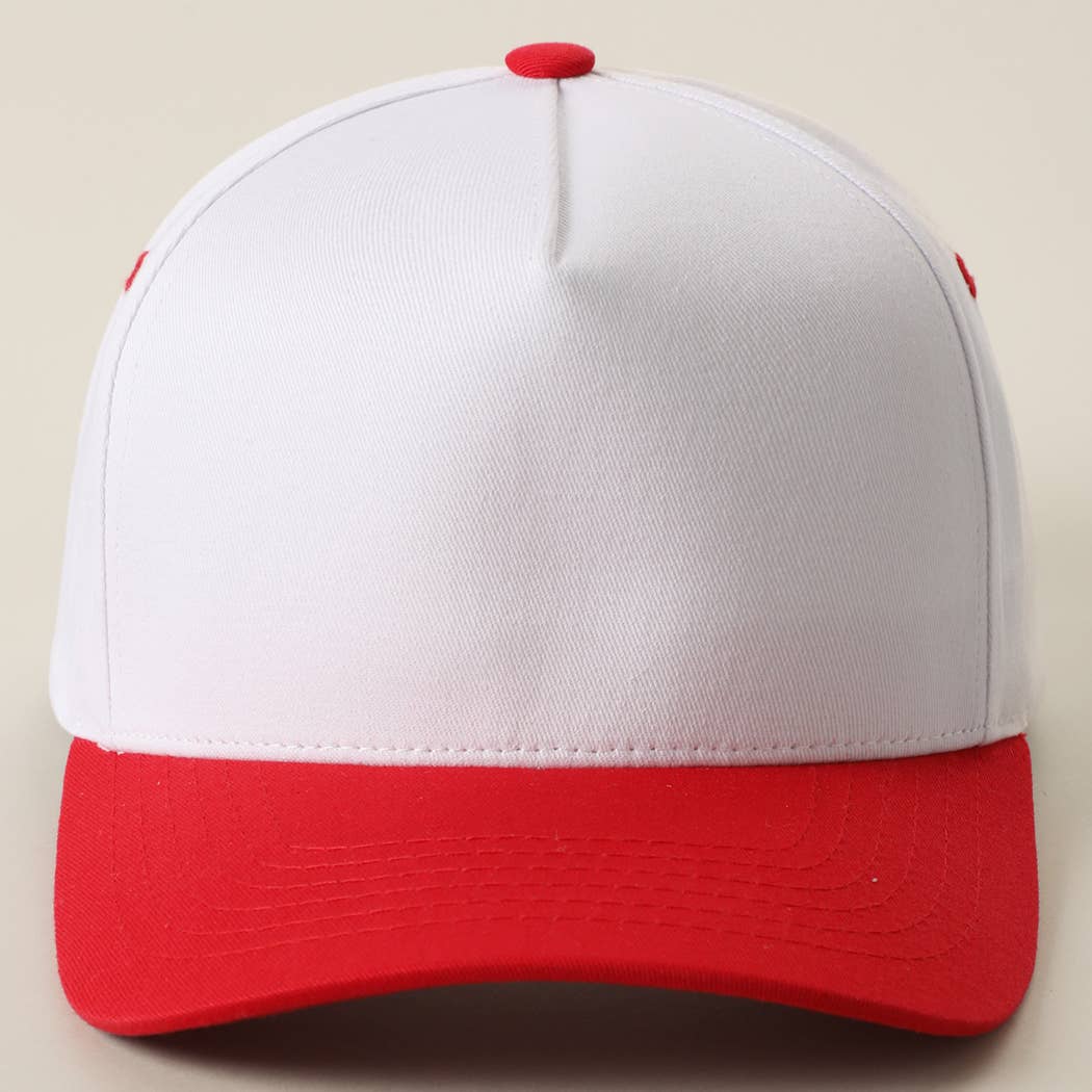 Color Pop Button Two-Tone Trucker Hat
