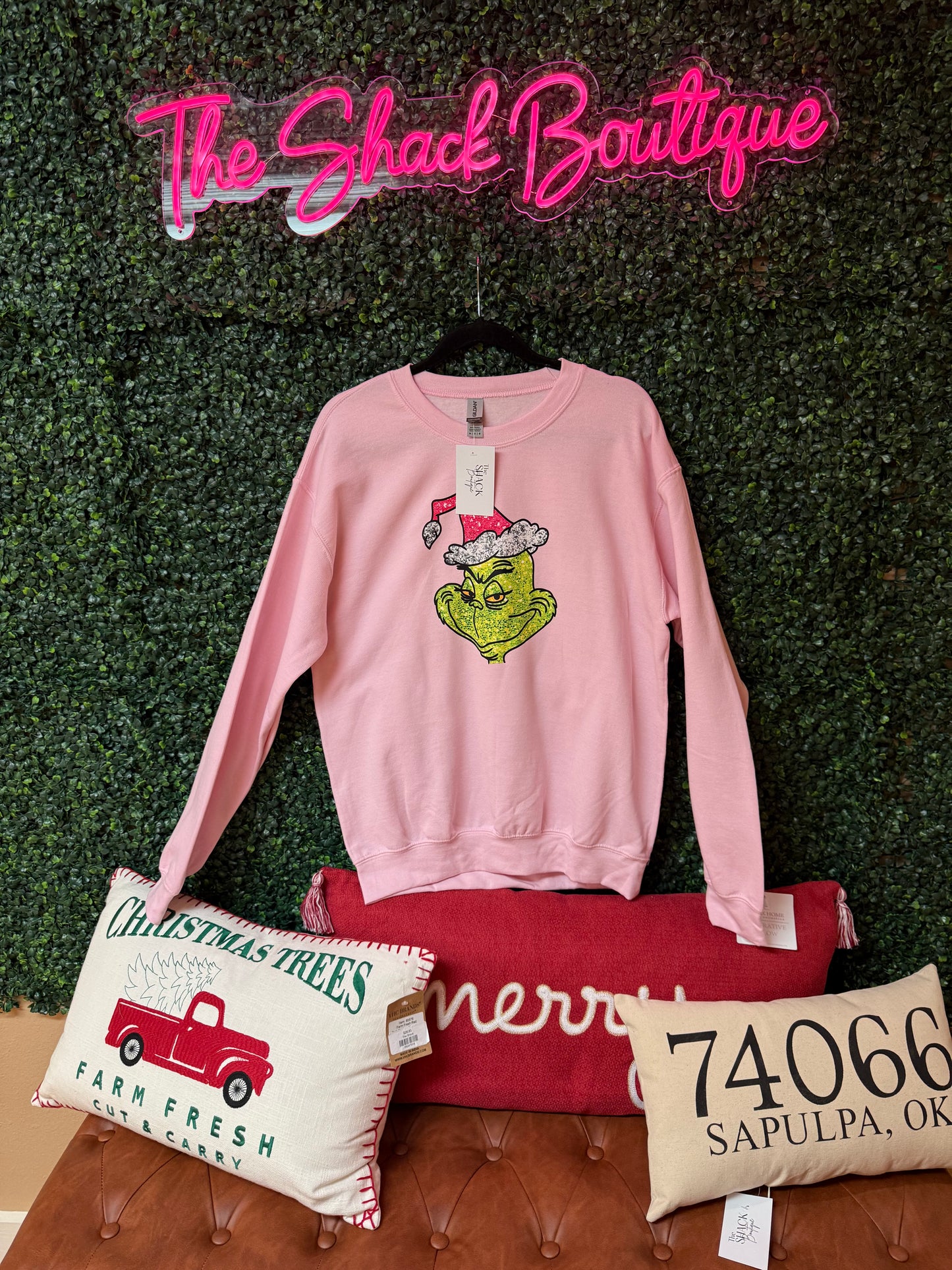 Grinch Head Sweatshirt