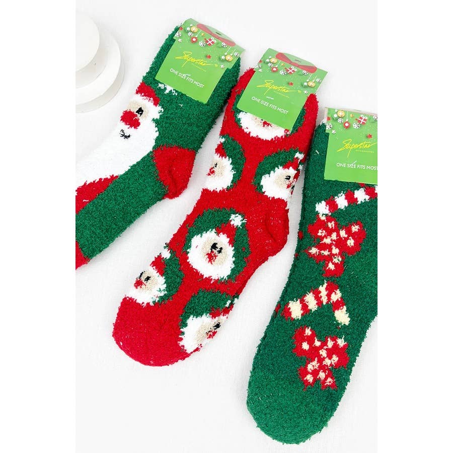 Santa and Friends Christmas Cozy Socks