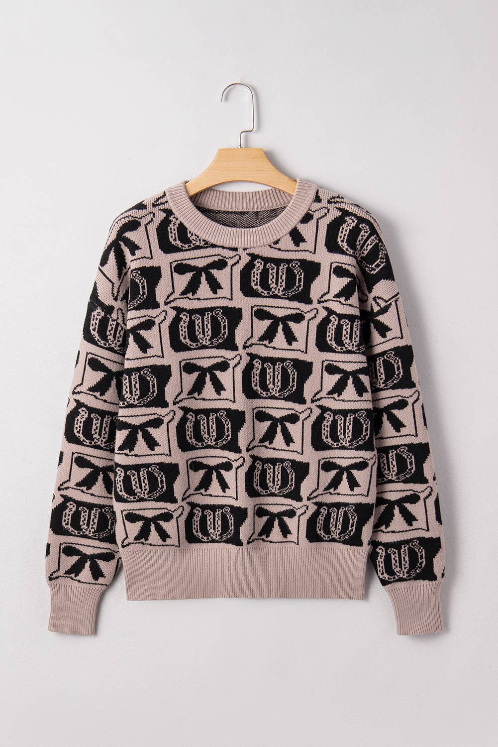 Bows Horseshoes Western Sweater