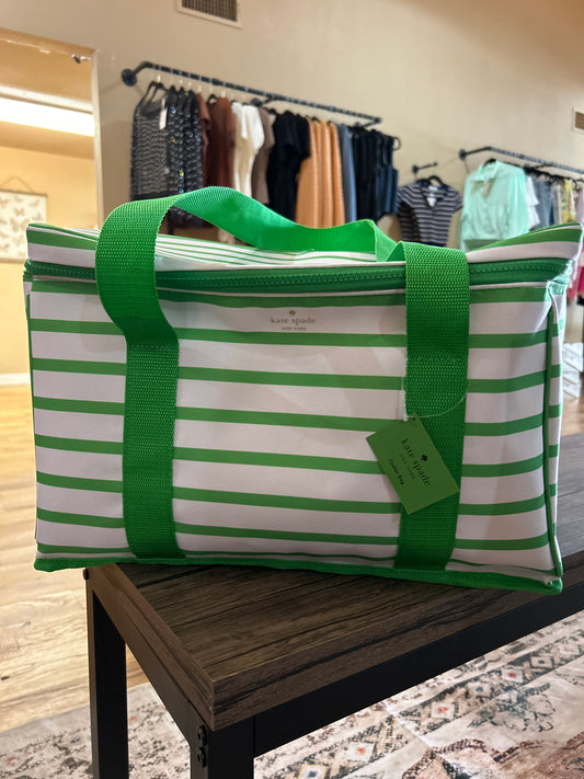 Green and White cooler bag