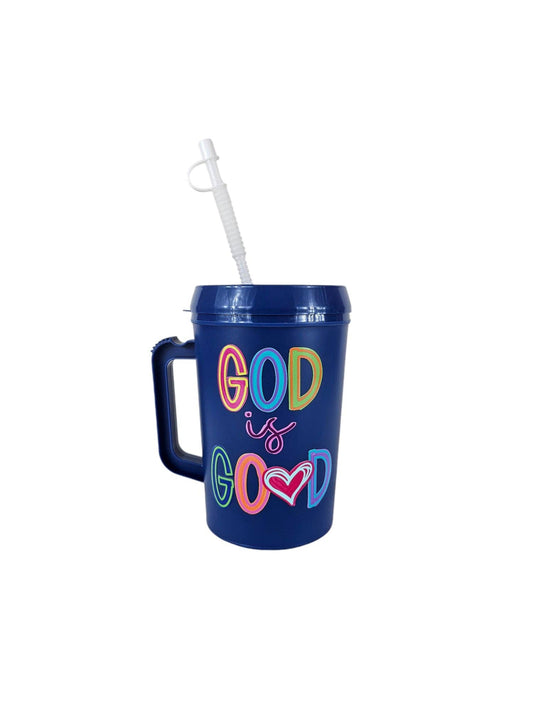 Bright God Is Good Heart Mega Trucker Mug 34oz