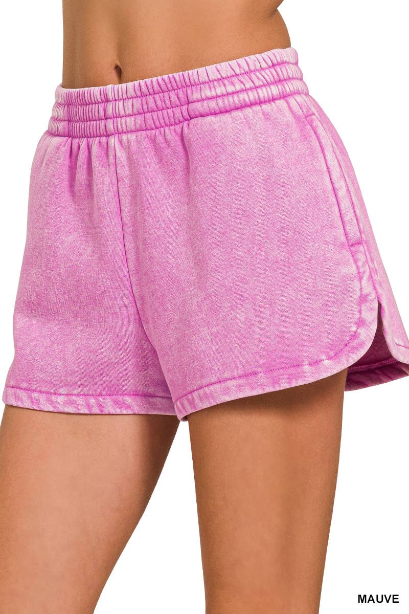 Acid Washed Dolphin Shorts