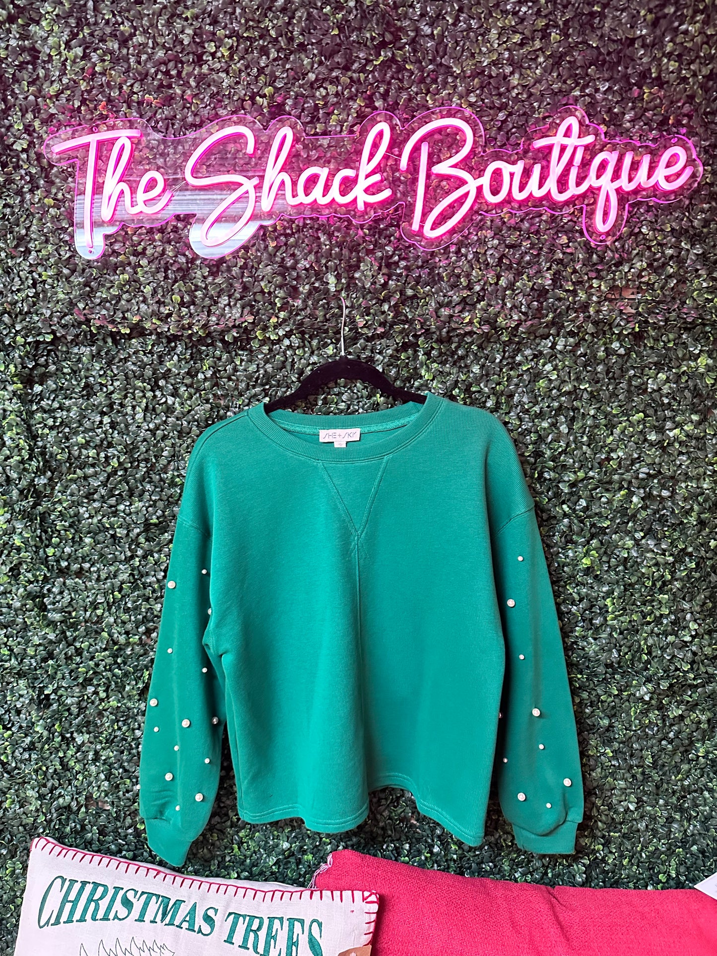 Pearl Kelly green Winter top