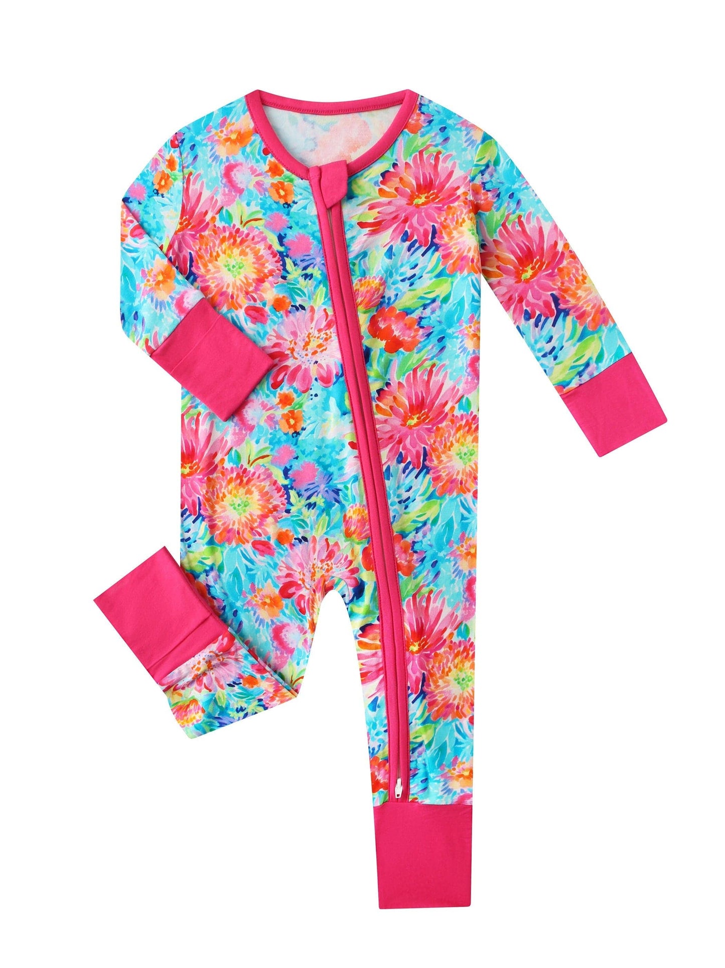 Coral Garden Bamboo Zippy Pajamas / Jammies