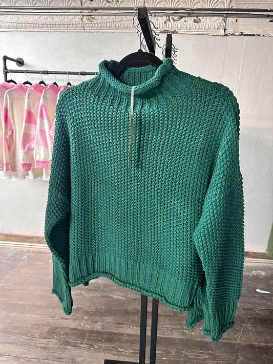 Sea green sweater