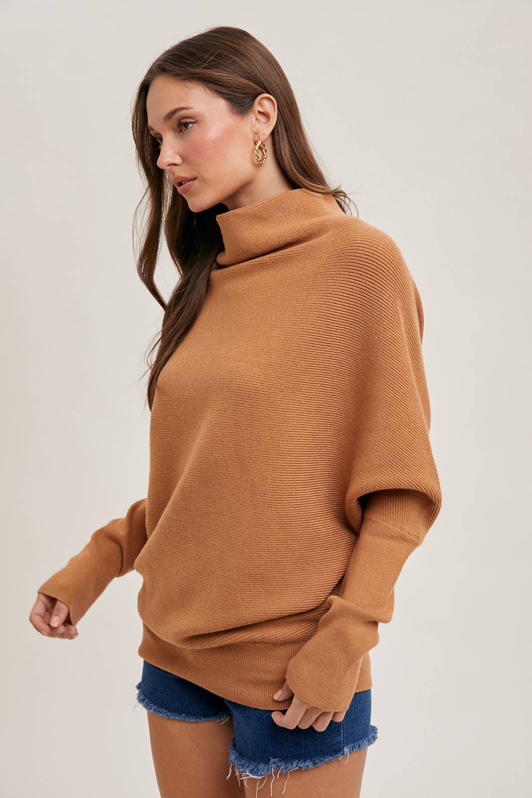 SLOUCH NECK DOLMAN PULLOVER