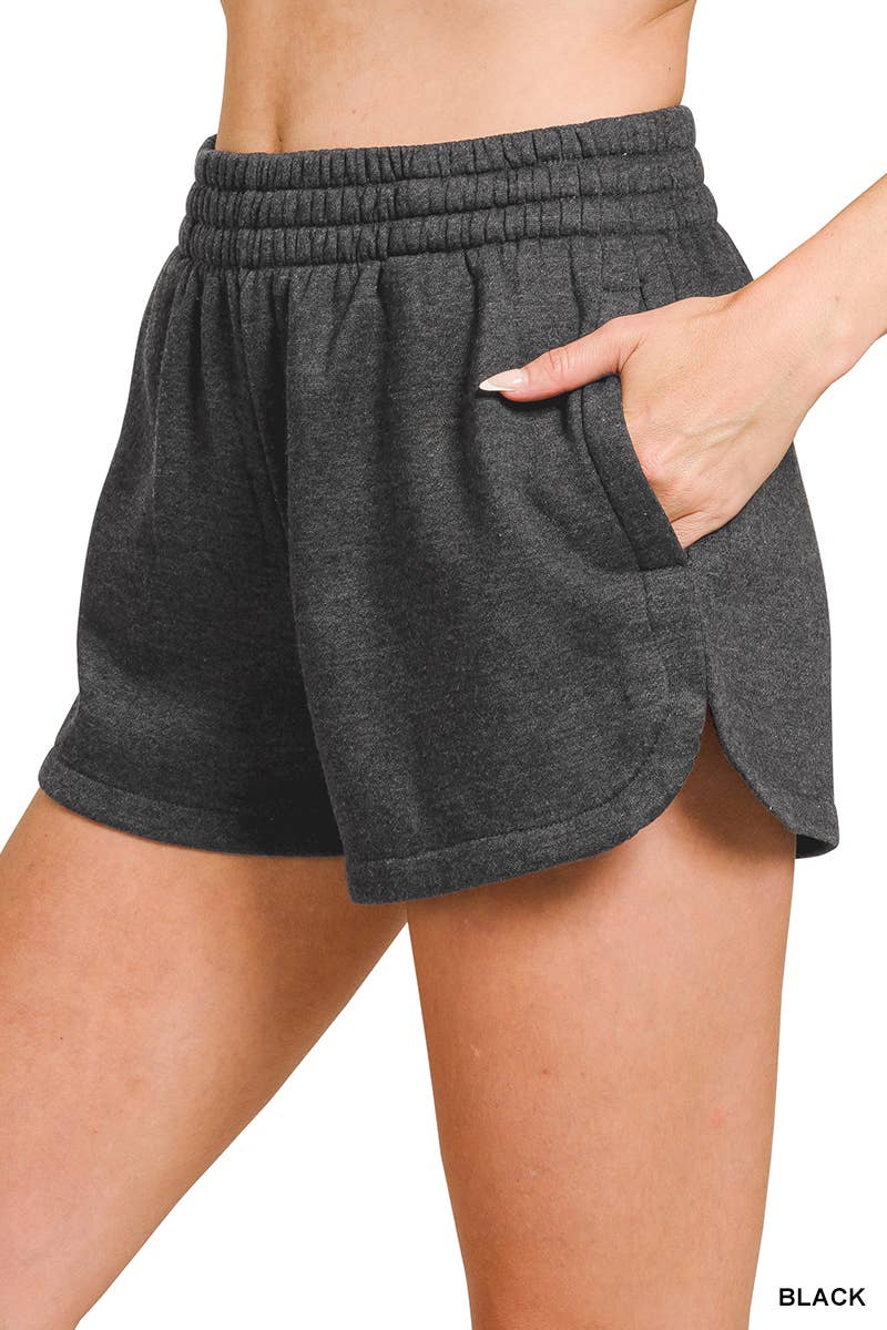 Acid Washed Dolphin Shorts