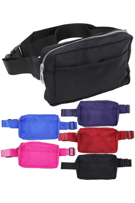 Matte Solid Belt Bum Fanny Pack