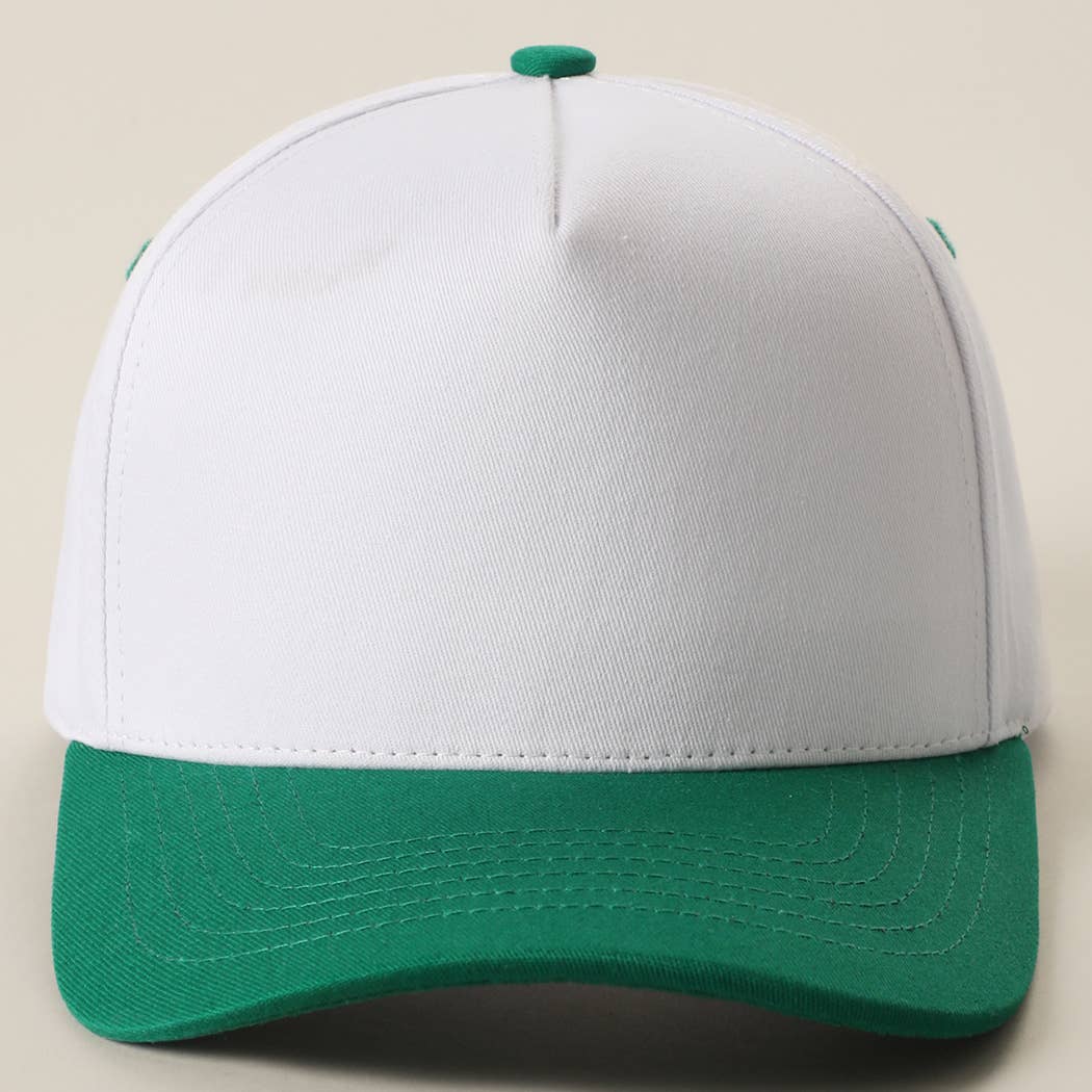 Color Pop Button Two-Tone Trucker Hat