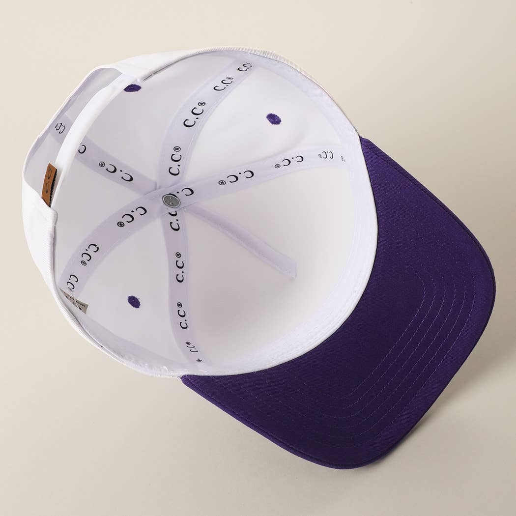 Color Pop Button Two-Tone Trucker Hat