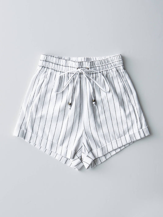 Relaxed Fit Linen Blend Shorts