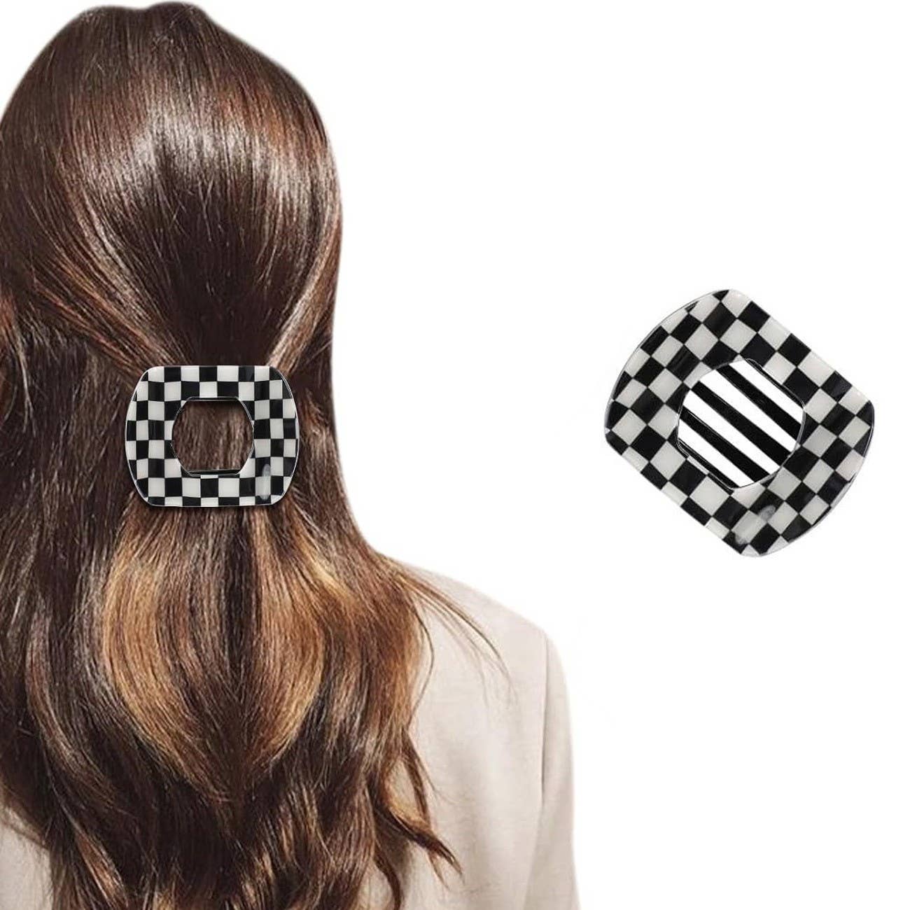 Jumbo Lay Flat Oval Hair Claw Clips Secure Styling