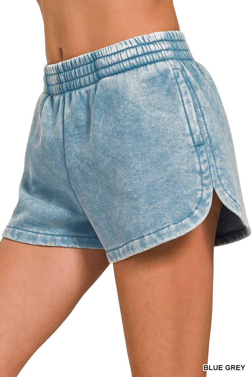 Acid Washed Dolphin Shorts