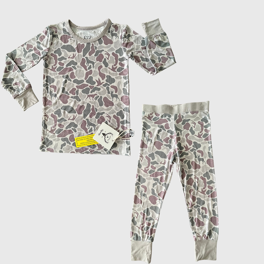 Bamboo pajamas, camo, hunting, father son matching