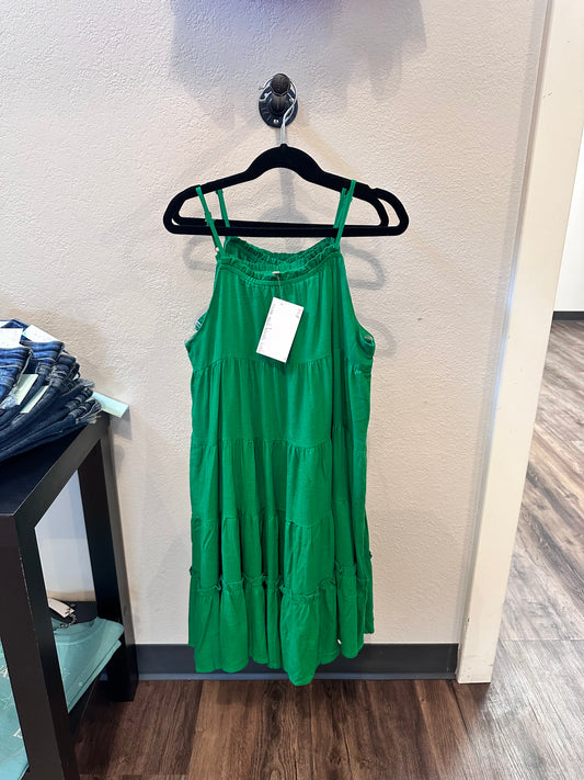 Little girls Kelly green summer dress