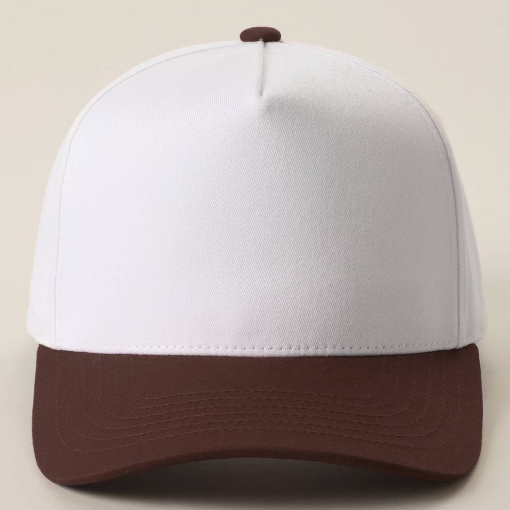 Color Pop Button Two-Tone Trucker Hat