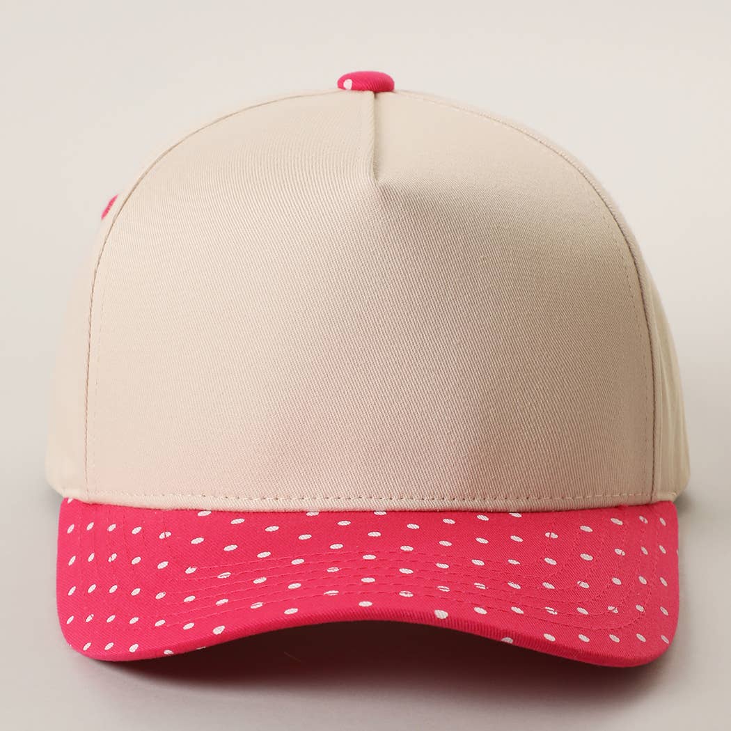 SMALL POLKA DOT Brim Two-Tone Trucker Hat