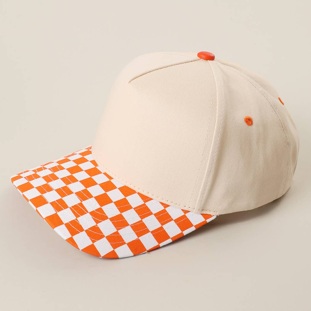 CHECKERBOARD Brim Two-Tone Trucker Hat