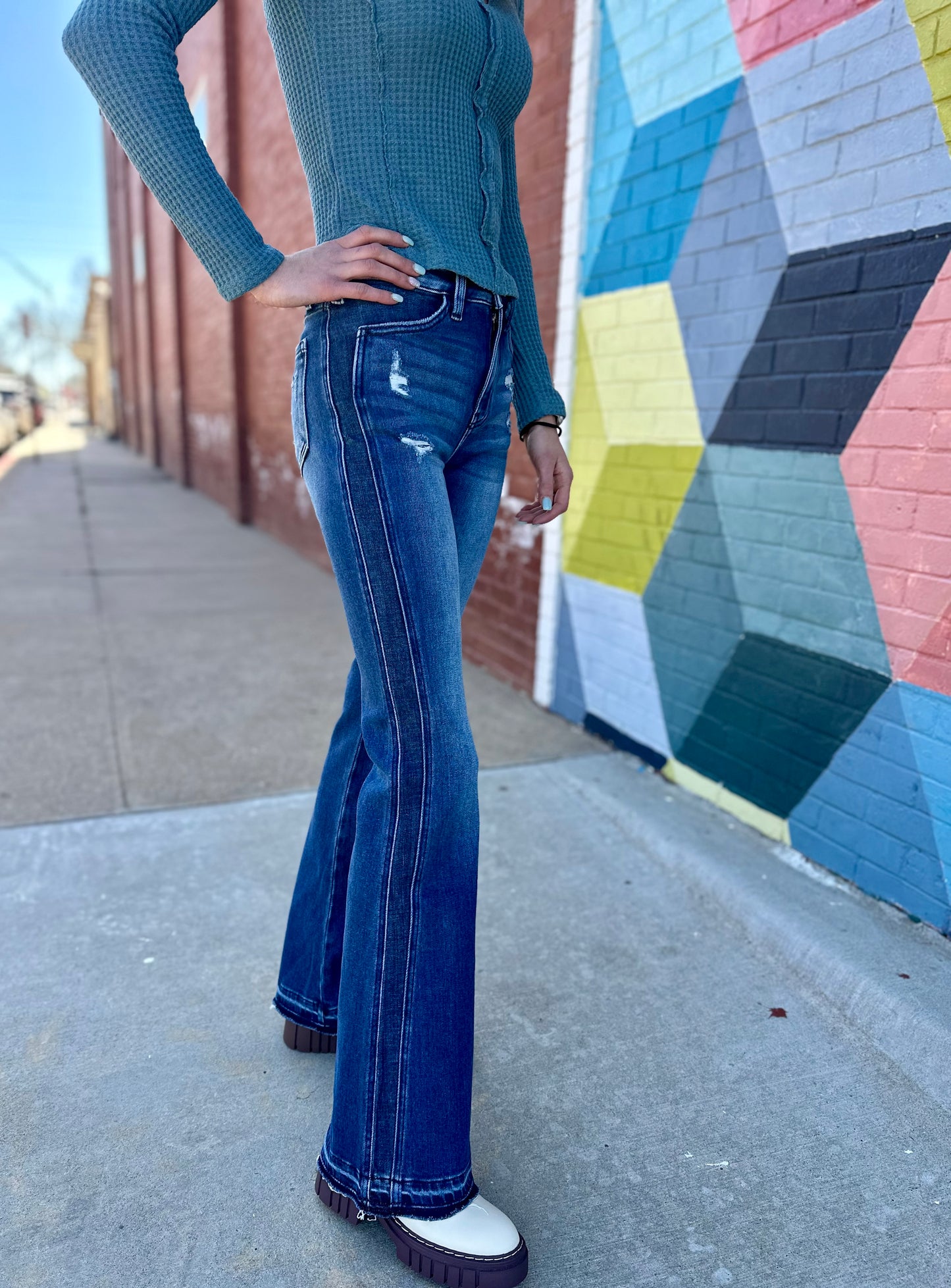 High Rise Flare Jeans