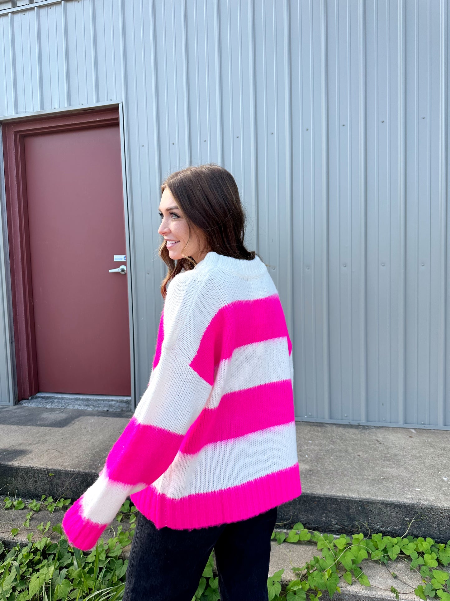 Orchid Striped Pullover