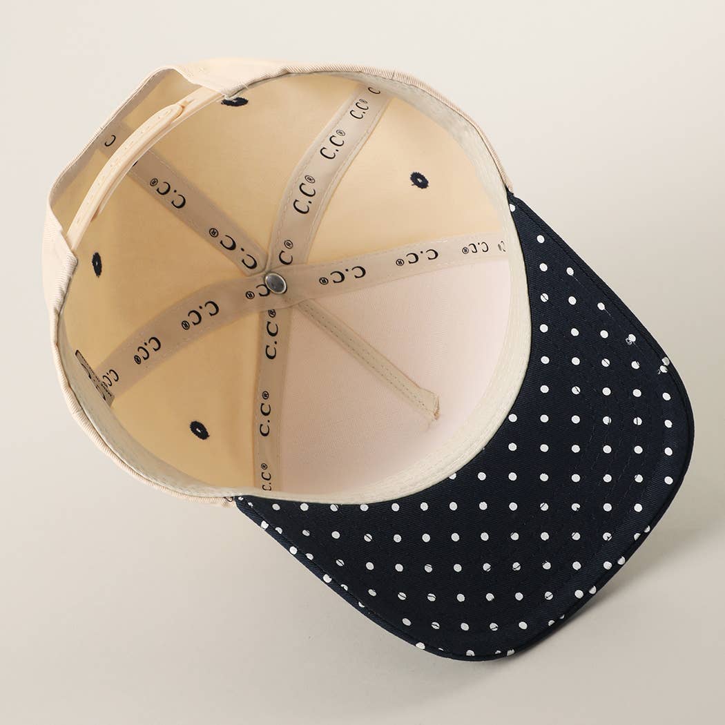 SMALL POLKA DOT Brim Two-Tone Trucker Hat
