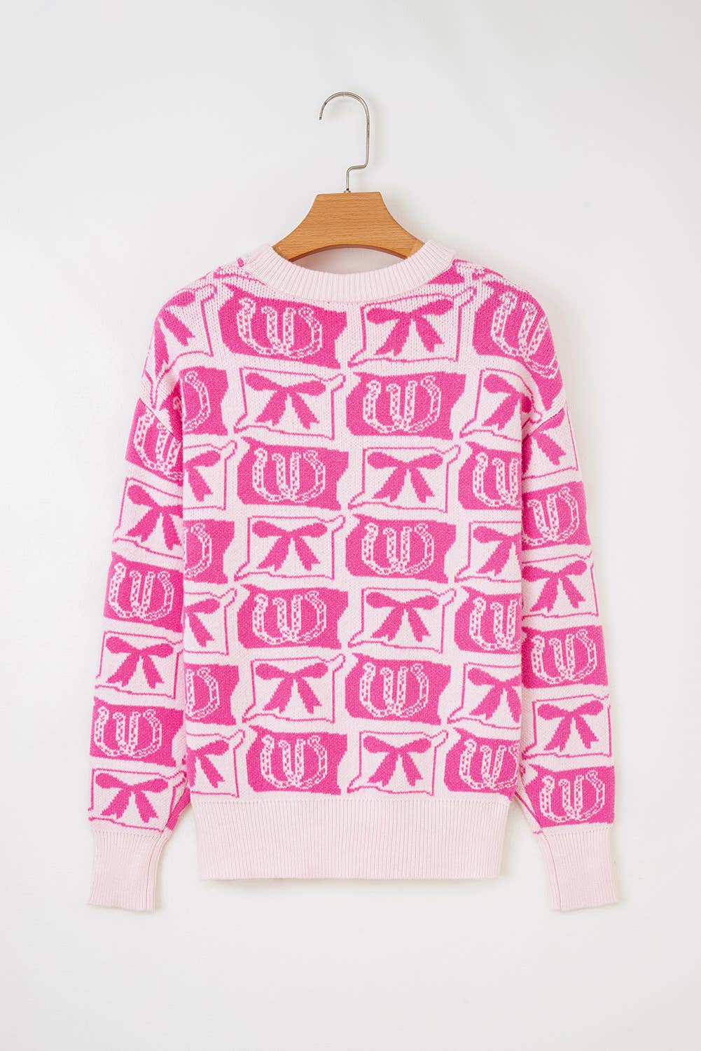Bows Horseshoes Western Sweater