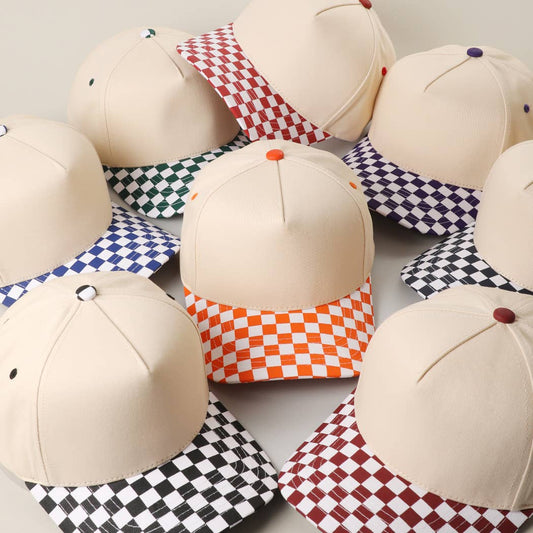 CHECKERBOARD Brim Two-Tone Trucker Hat
