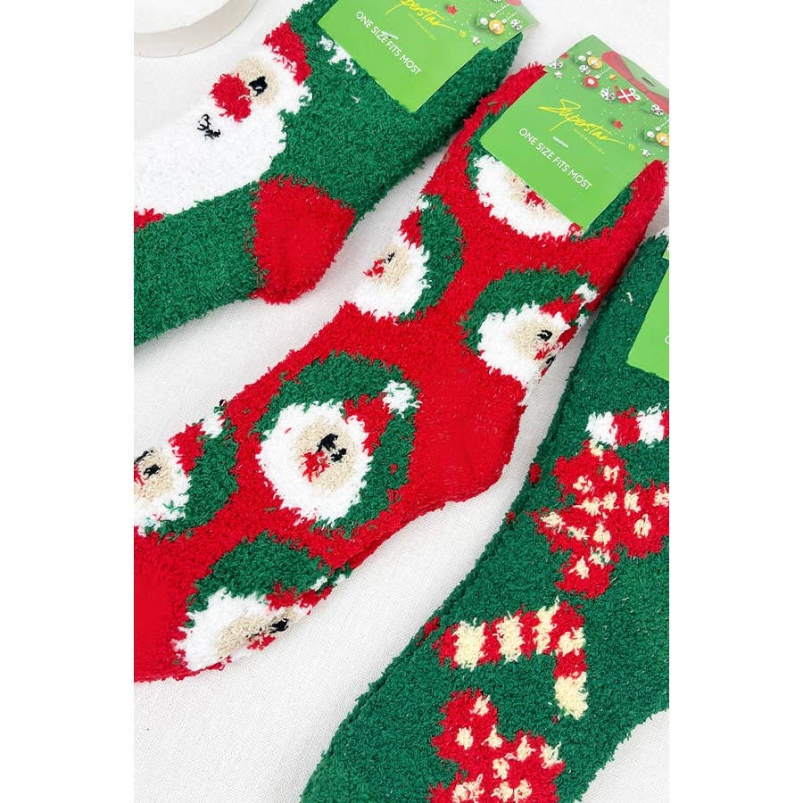 Santa and Friends Christmas Cozy Socks