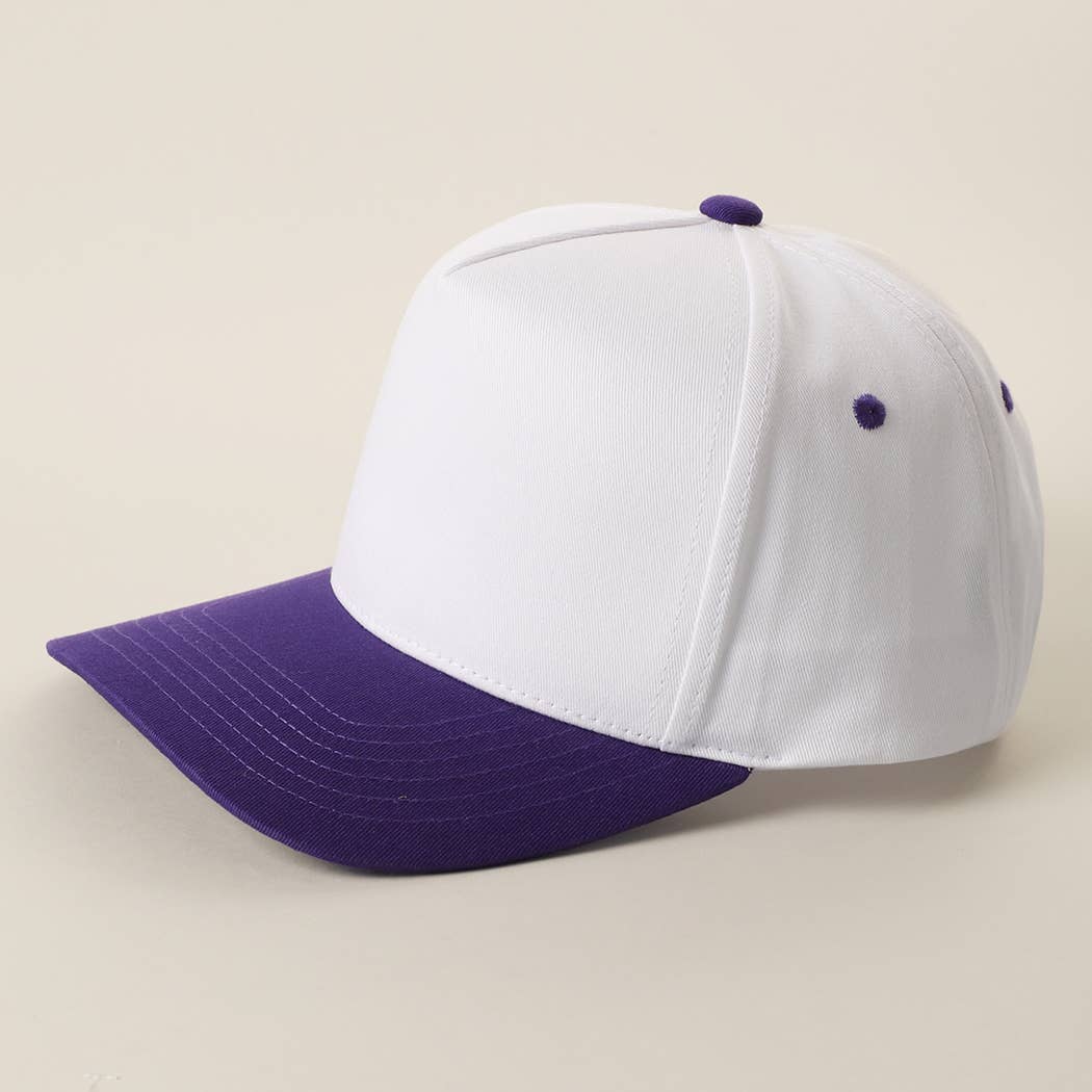Color Pop Button Two-Tone Trucker Hat