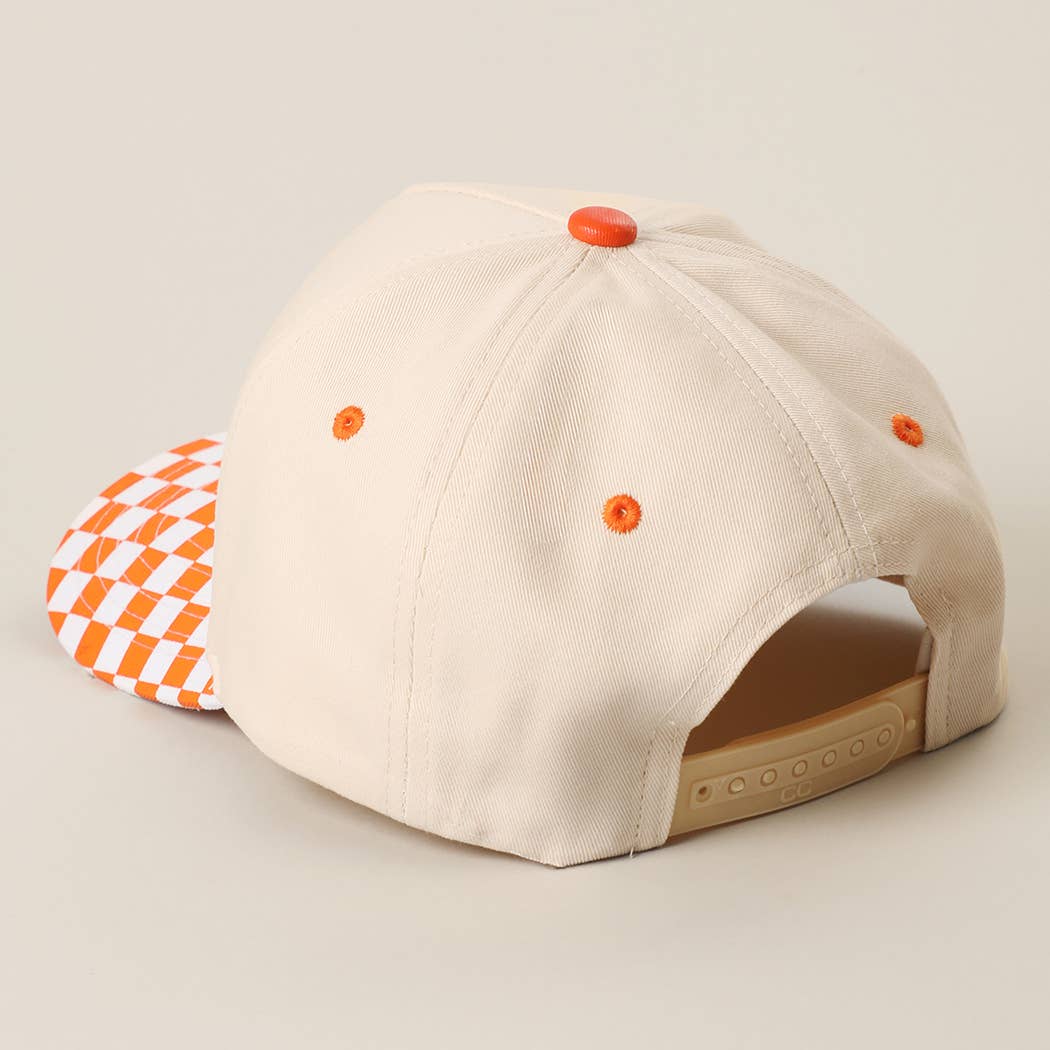 CHECKERBOARD Brim Two-Tone Trucker Hat