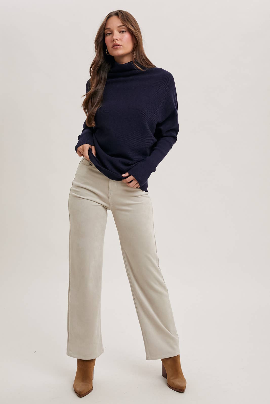 SLOUCH NECK DOLMAN PULLOVER