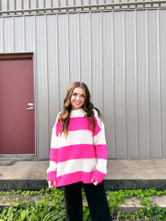 Orchid Striped Pullover