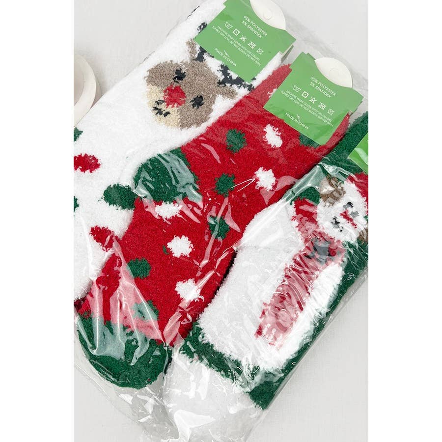 Santa and Friends Christmas Cozy Socks